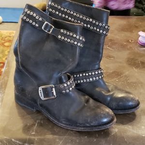 Frye Vicky Studded Moto boots